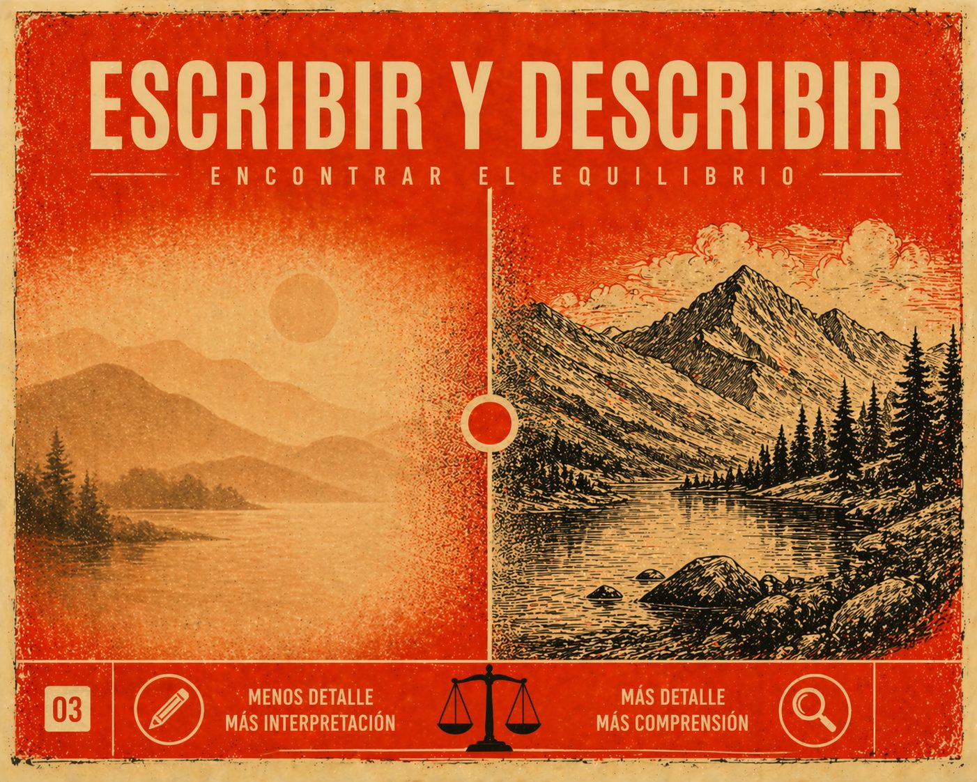 Equilibrio entre escribir y describir para comunicar mejor