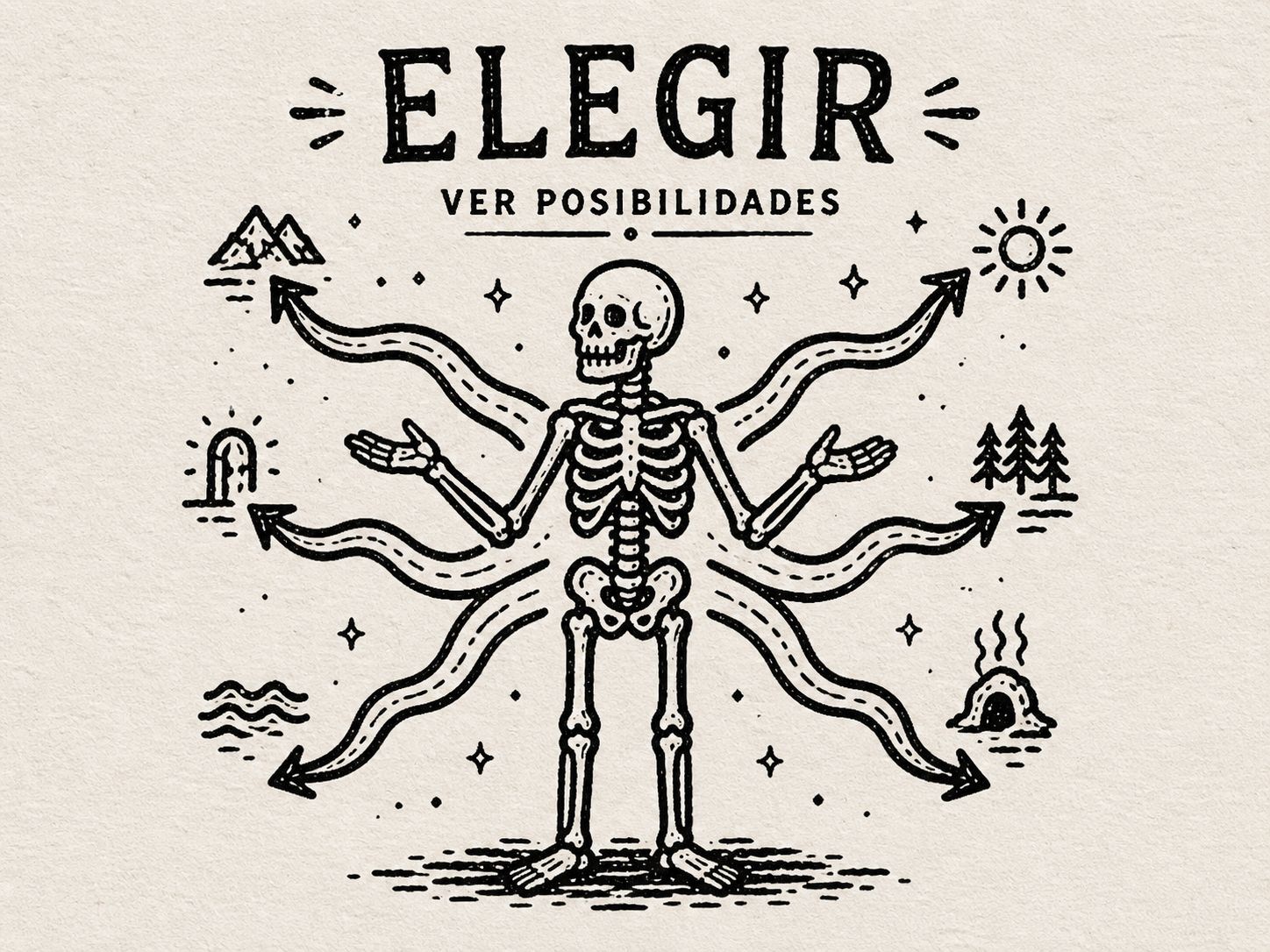 Elegir entre varias opciones para avanzar con intención