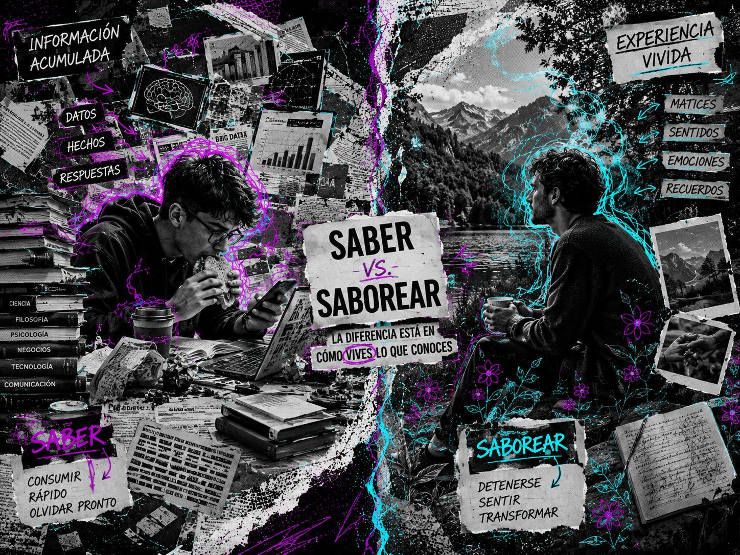 Diferencia entre saber y saborear para comprender la vida